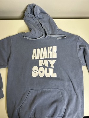 Awake My Soul Light Blue Drawstring Hoodie - Size Large