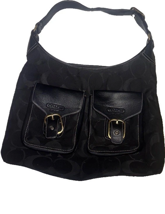 Coach Black Signature Hobo Bag for sale - eBay