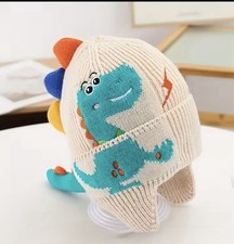 Child s Dinosaur Knit Hat Ages 3 and Up