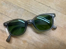 Vintage AMERICAN Optical Flexi-Fit 6M Z87  Smoke Grey Green AO Sunglasses