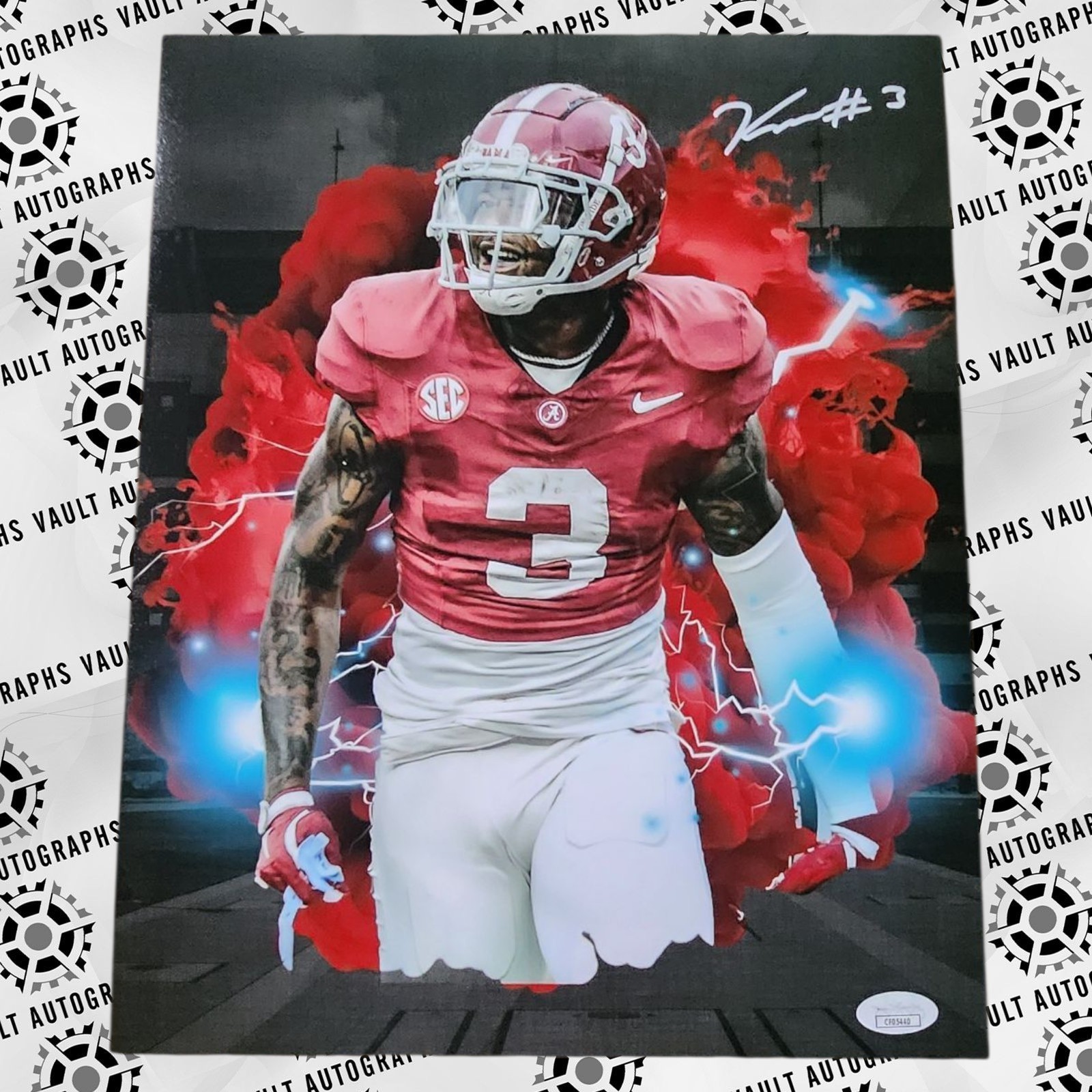Keon Sabb Autographed Signed Alabama Crimson Tide Photo 11x14 Football Roll Tide JSA COA 