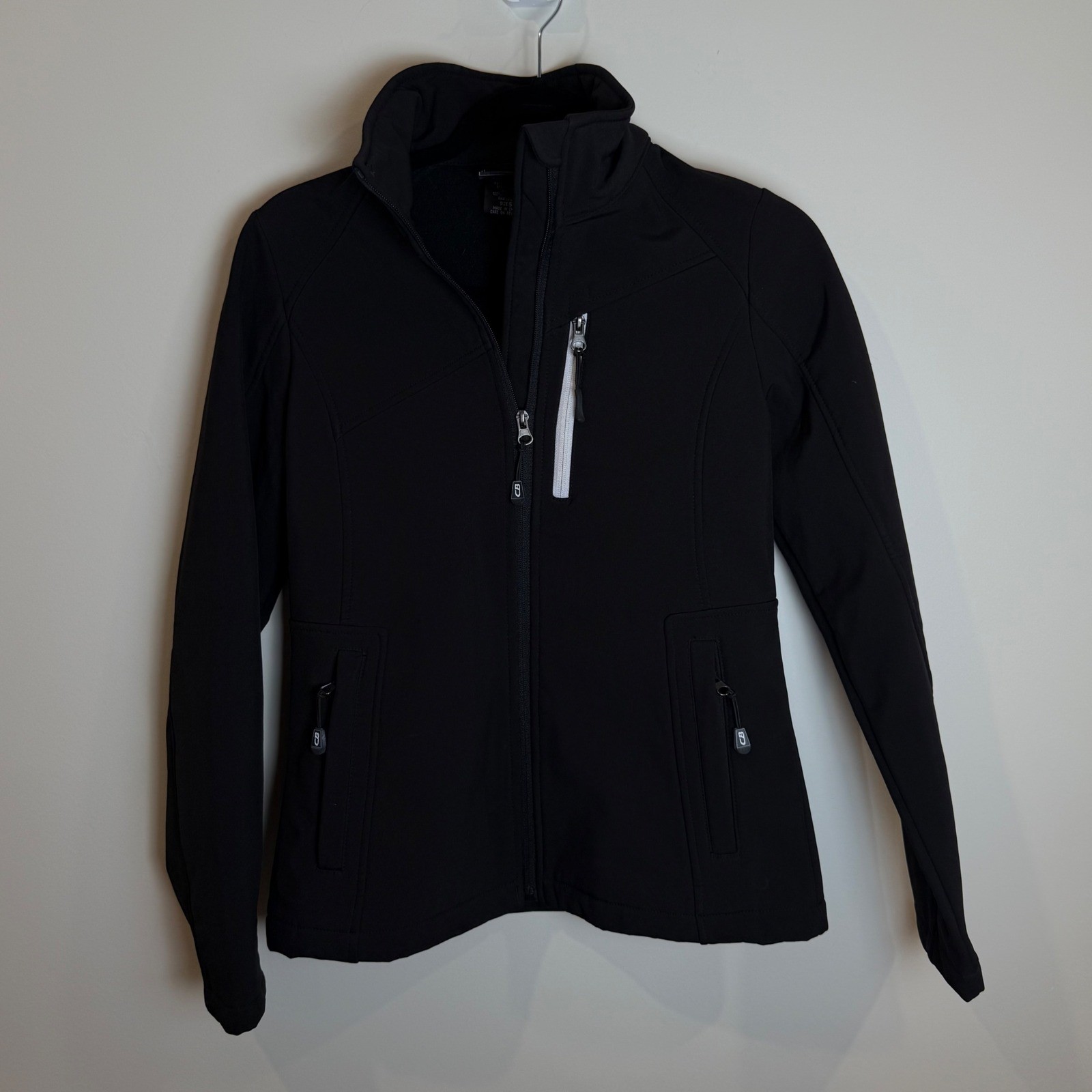 CB Black Soft Shell Jacket Full Zip Fitted Outdoo… - image 1