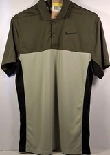 Nike FQ1114 Men's Small Dri-FIT Victory Block Golf Polo, Green w/Black