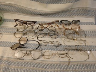 Vtg Lot Of 15 Eyeglasses Frames American Optical unknown materials in found con