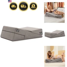 Sex Position Pillow Combo Wedge Ramp Support Foam Microfiber Microvelvet