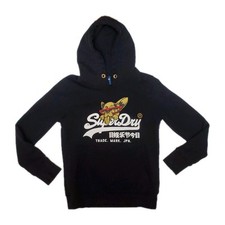 SUPERDRY WOMEN'S SWEATSHIRT HOODIE, Size M, BLACK