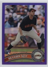 2011 Topps Chrome Retail Purple Refractor 207/499 Brandon Belt #172 1sn3