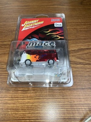 Rare Johnny Lightning M.A.C.E. 1964 VW Samba Bus White Lightning Chase Red