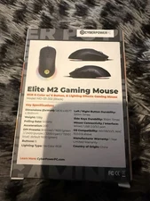 Cyberpower PC Elite M2 Wired Black Gaming Mouse RGB 6-Color w/ 6 Buttons NEW