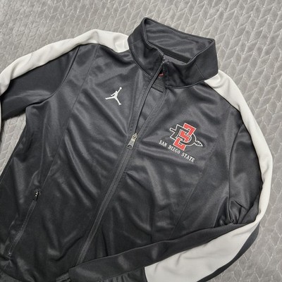 SDSU Aztecs Air Jordan Full-Zip Jacket Basketball Gray White Womens Large CN5364