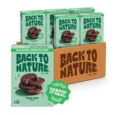 Pack of 6 Back to Nature Fudge Mint Cookies Classic Hard Soft Baked 5.5 Oz