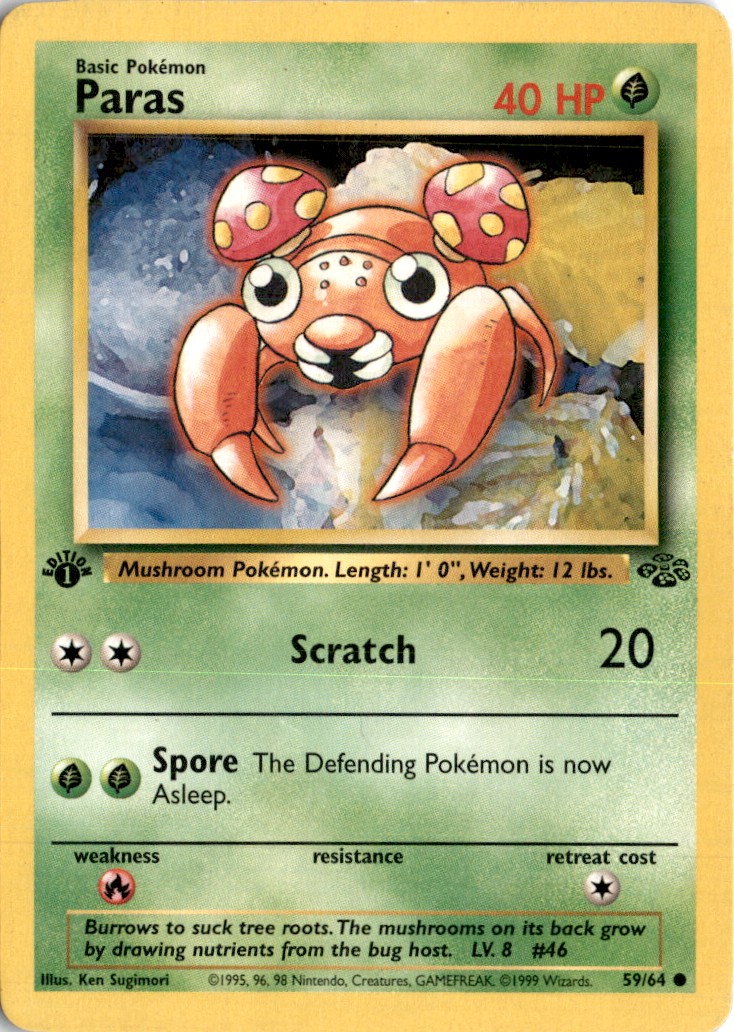 1st Edition Pokemon Jungle #59/64 Paras