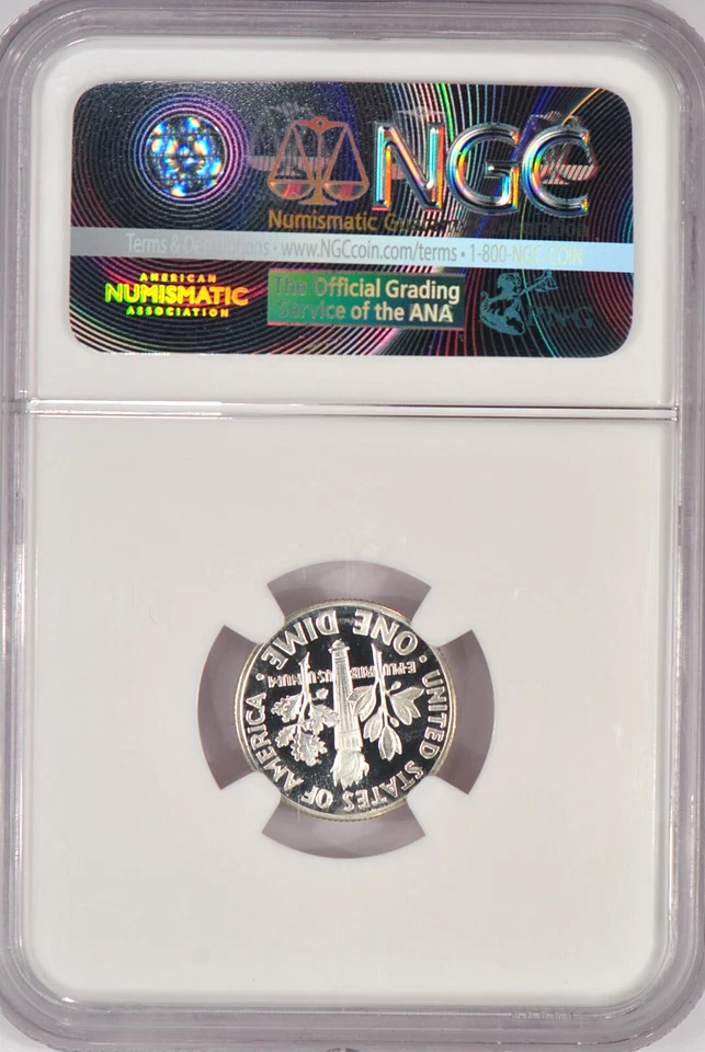 1964 Roosevelt Dime Proof NGC PF 68 ULTRA CAMEO PR68DCAM Old Holder Coin 10C - Image 2 of 2