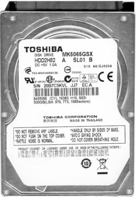 FESTPLATTE TOSHIBA MK5065GSX 500GB SATA II 5400U/min 8MB CACHE 3Gbps 2.5'' Zoll