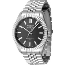 Reloj Hombre Invicta Especialidad Esfera Negra Acero Inoxidable Pulsera Cuarzo 47478