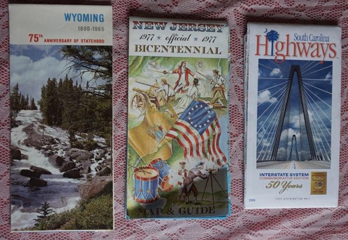 Lotto vintage 15 USA State Folding Road Map vecchia pubblicità gas e petrolio anni 50-70 + extra - Foto 4 di 12