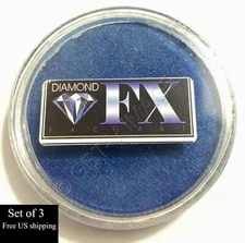 Diamond Face & Body Paint FX Metallic Blue 30 gram MM1600 Set of 3