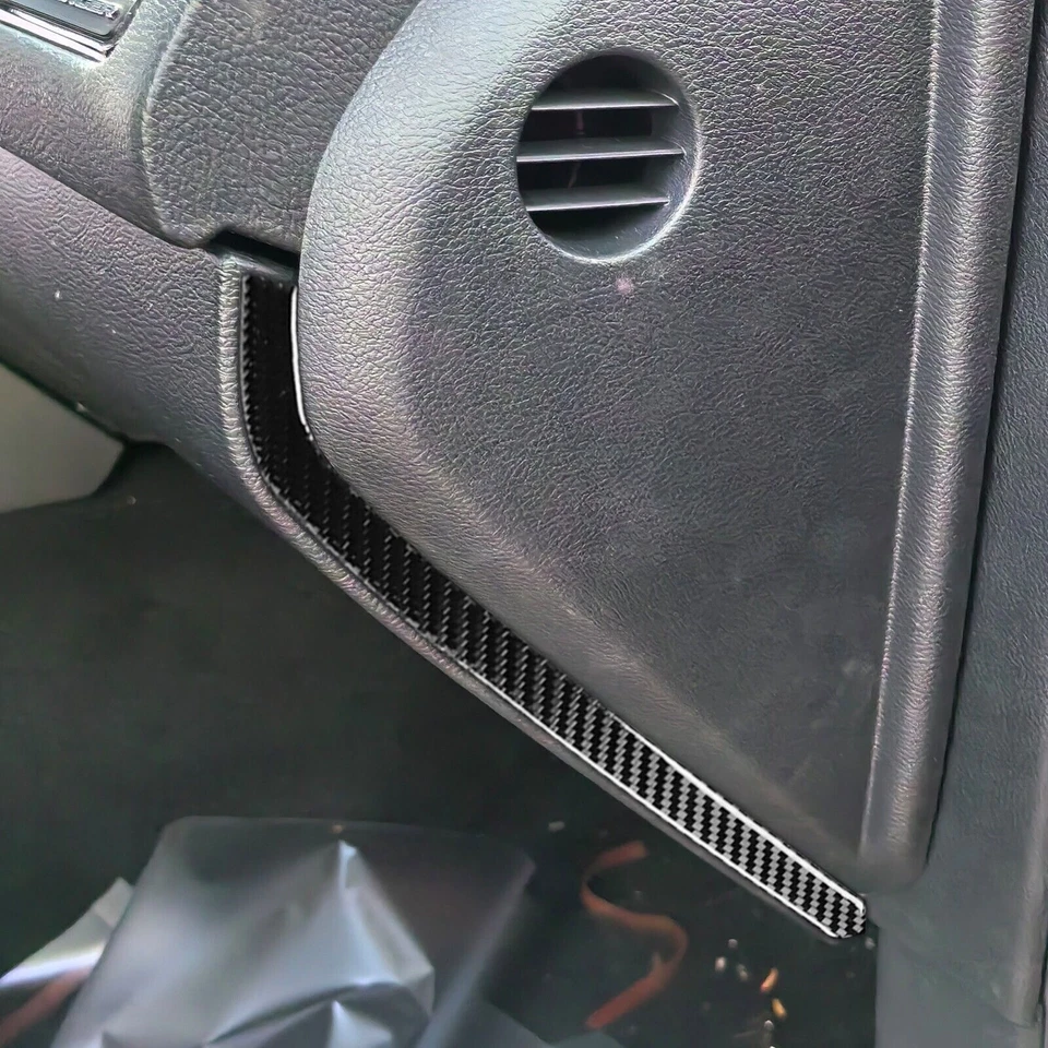 For Dodge Challenger Vinyl Carbon Fiber Car Dashboard Side Panel Cover Trim Set — 第 4/4 张图片