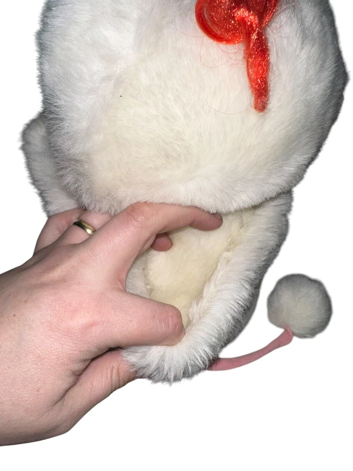 RARE 1986 Hiding Vintage White Cat Popples Plush Pouch Toy Unbranded - Image 4 of 4
