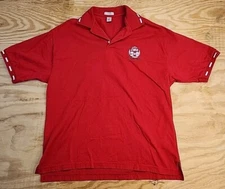 CWA 6171 Communication Workers Union Logo Red Cotton Polo Shirt Mens Large