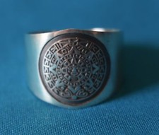 Aztec Calendar Sterling Silver Ring .925 From Taxco MX NEW