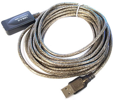 16ft 5M USB 2.0 A Male to A Female Active Extension/Repeater Cable Kinect & PS3