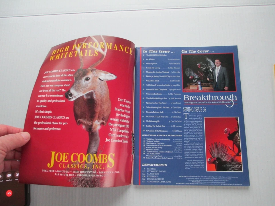 Breakthrough Taxidermy Magazine Issue 36 Spring 1994               C91 - Image 3 of 4