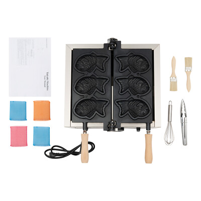 #ad Non stick Electric Taiyaki Maker Waffle Maker Machine Fish Baker Machine HOT $185.92