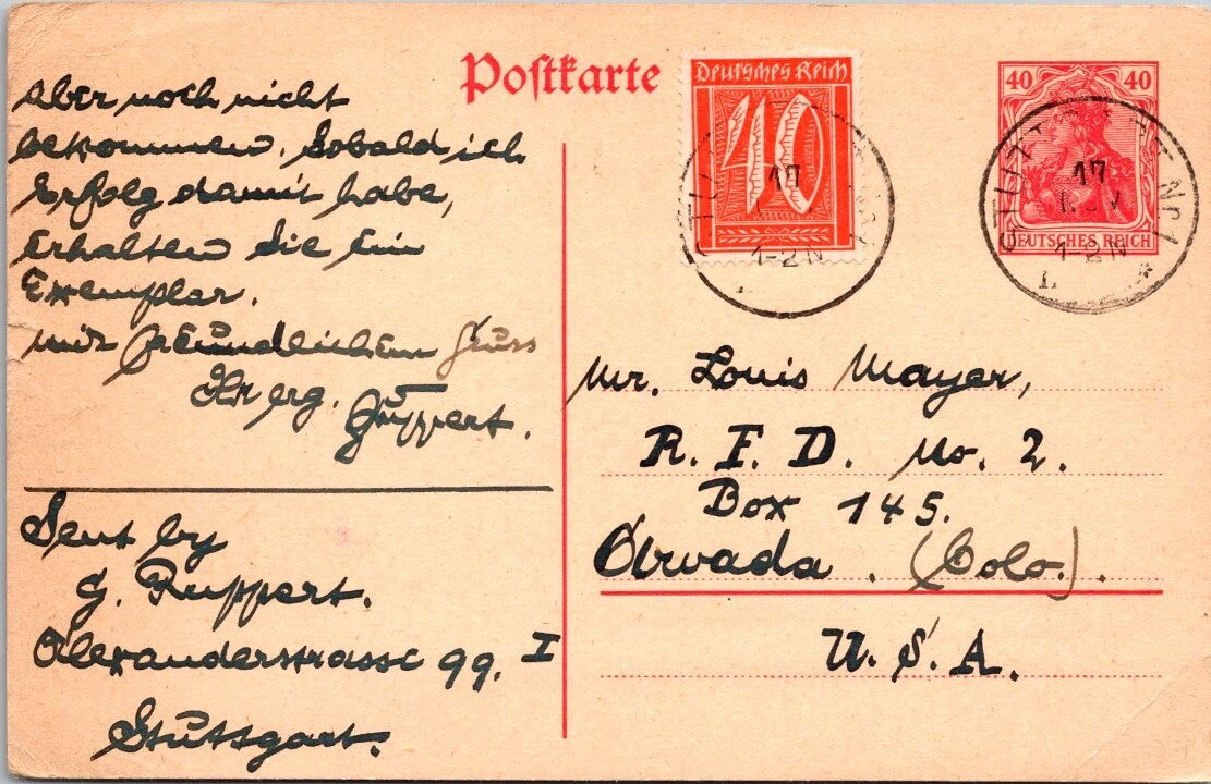 Germany 1921 Postcard - Stuttgart - F62539 | eBay