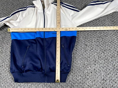 VTG 80s adidas Zip Track Jacket Adult Medium (Large Tag) White
