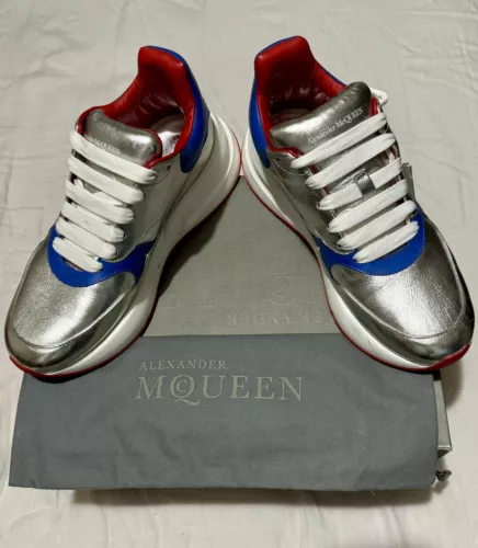 ALEXANDER MCQUEEN Metallic Silver Dream Sneaker Men Size 41 $795 