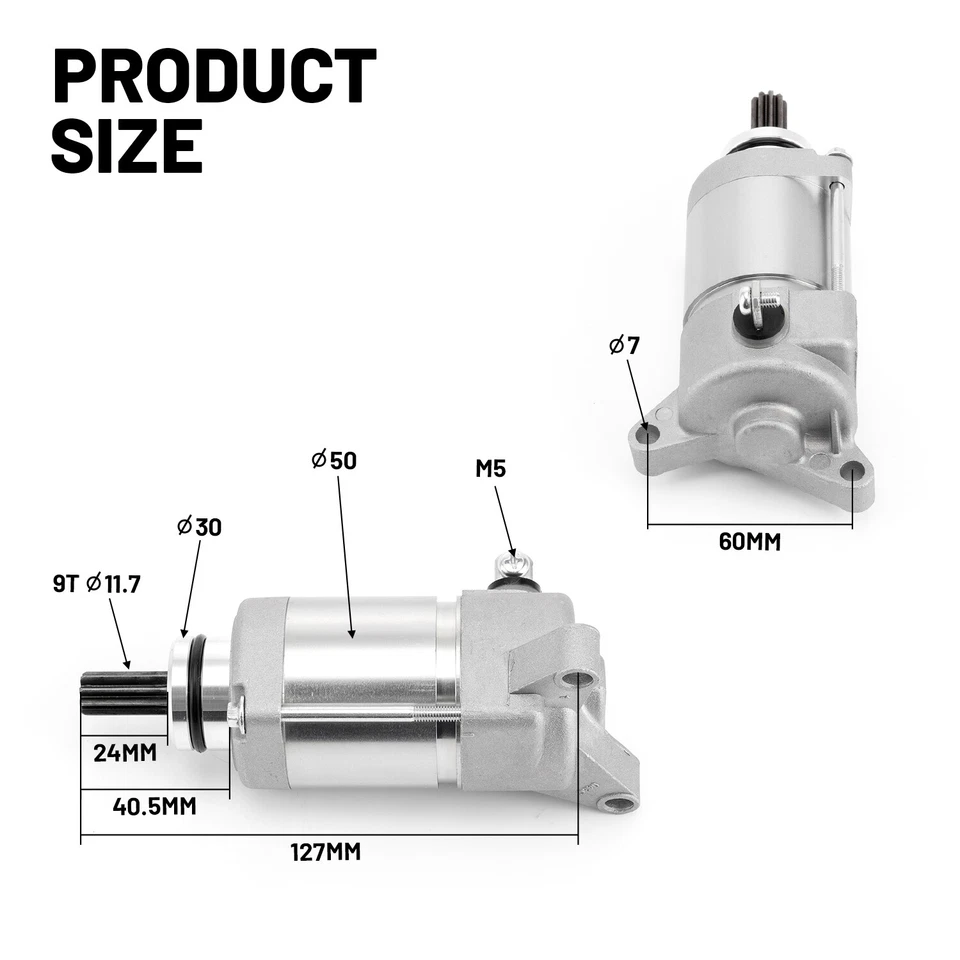 Conjunto de motor de arranque de repuesto # 5TJ-81890-30-00 para Yamaha WR450F 2007-2015 Foto 4 de 4