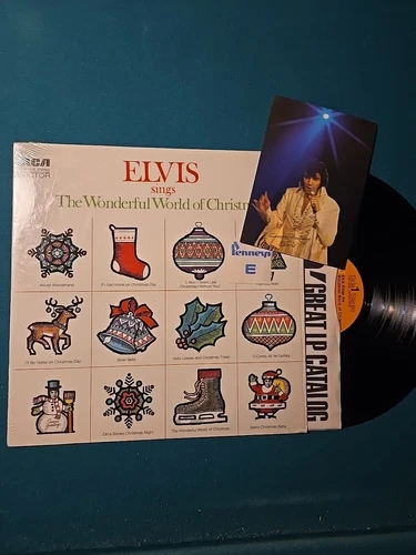 ELVIS PRESLEY ~ Sings The Wonderful World of Christmas LSP-4579 W/POSTCARD! VG++