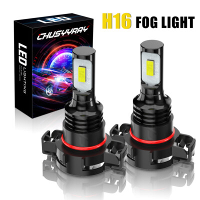 For Dodge Charger 2010 2011 2012 2013 2014 H16/5202 LED Fog Light Bulbs  6000K