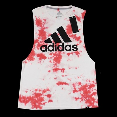 Adidas Women's Go-To Festival Muscle Tank Tie-Dye Red/White DN0969