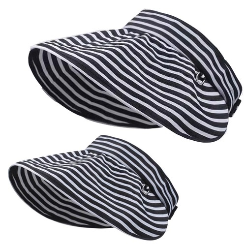 2PCS Parent-Child Straw Sun Visor Hat UPF 50+ Wide Brim Beach Hat for Kids Women - Picture 32 of 32