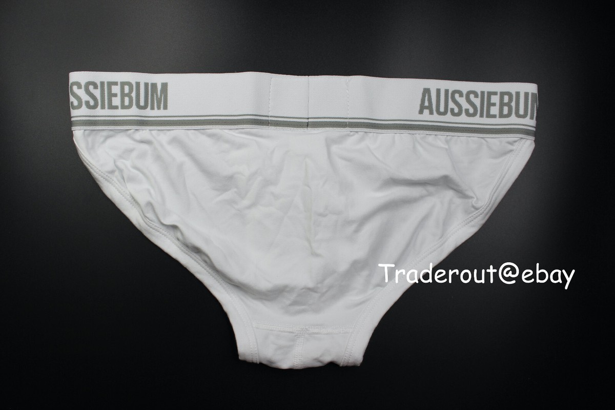 AussieBum Men White Microfiber Nylon bikini underwear size S M L