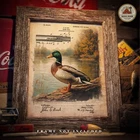 Vintage Duck Hunting Call Patent Art Print Mallard Duck Decoy Cabin Wall Decor