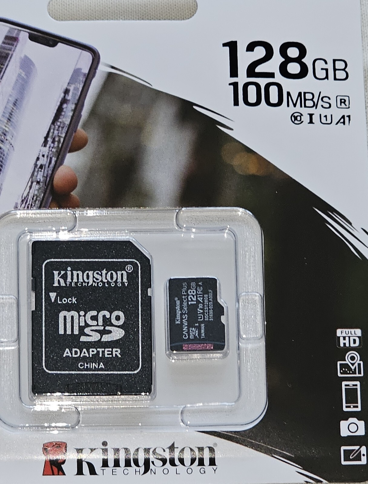 Kingston Micro SD Card 32GB 64GB 128GB Class 10 SD XC Phone TAB Memory