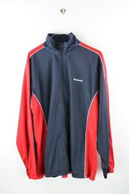 Reebok Herren Trainingsjacke Gr. XL track jacket Blau / Rot MT7