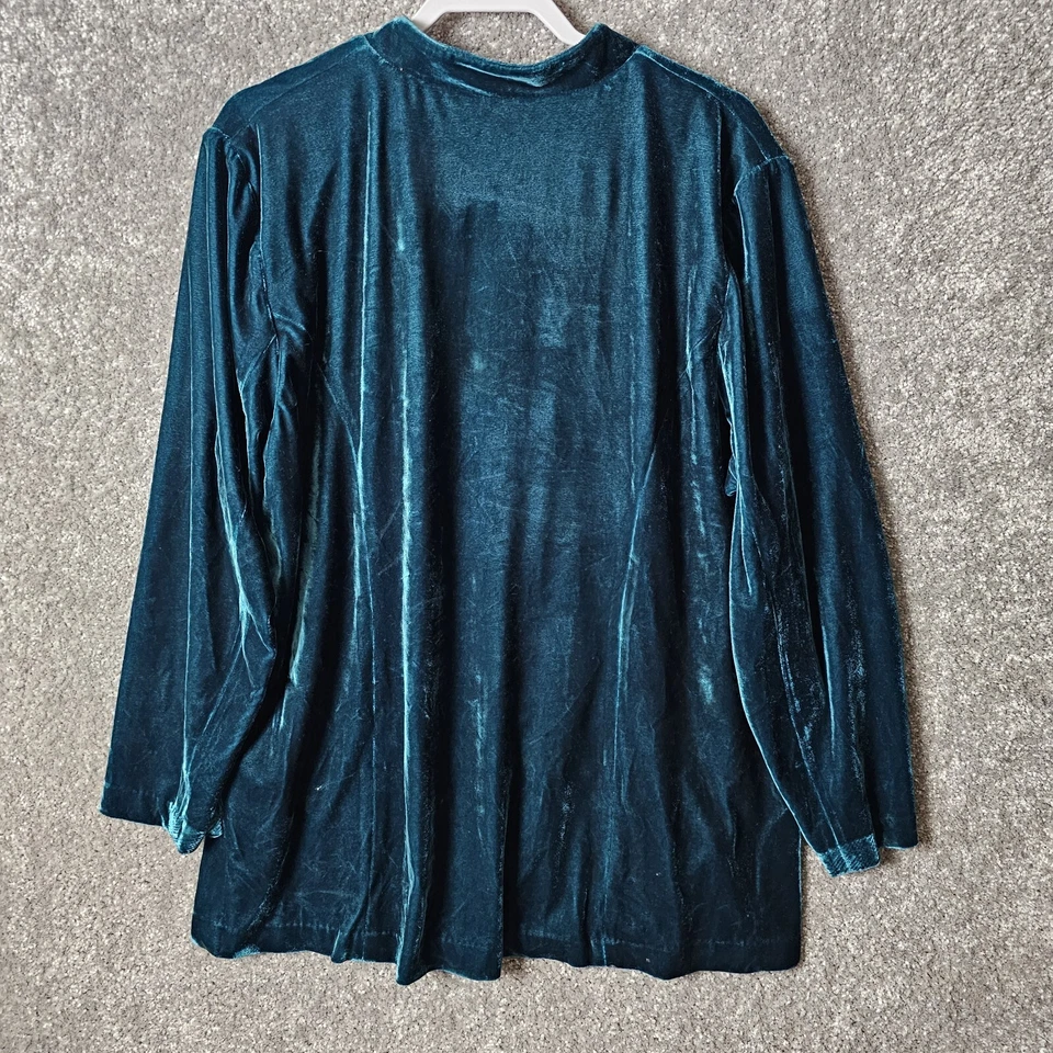 Top Leslie Fay De Colección Para Mujer 22W Verde Capricho Halloween Terciopelo Hada Gótico Místico Foto 2 de 4