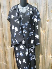 FIELD MANOR SILK 2PC SET: DRESS & BLOUSE.SIZE L