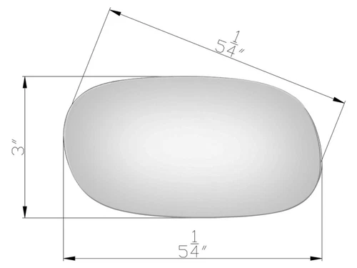 Stick-On Mirror Glass for CAMARO FIREBIRD SUNBIRD MONZA ASTRE Passenger Side