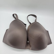 Ambrielle Bra Plunge Push-Up Bra Size 40DD Underwire Dark Champagne Full Figure