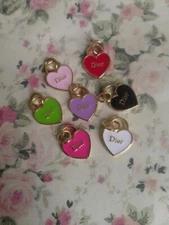 Small Lot of7  Dior Stamped Gold Tone Button  Zipper Pull 14mm 