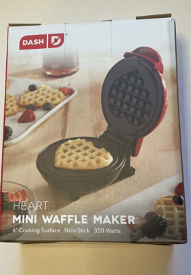 Dash DMW001HR Machine for Individual, Paninis, Hash Browns, other Mini waffle