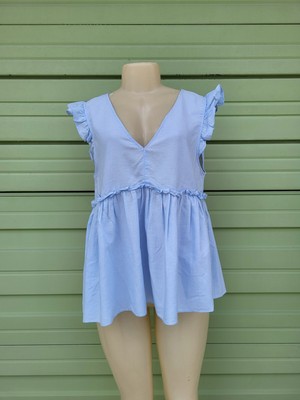 zara blue babydoll dress
