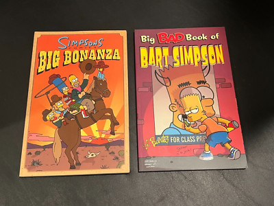 SIMPSONS  Comics Lot of 2 - Big Bad Book of Bart Simpson & Big Bonanza