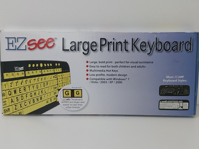 Ergoguys CD-1039 EZSee Keyboard - Large White Print & Black Keys 