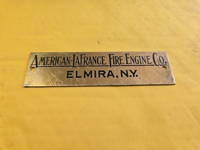 American LaFrance Vintage Fire Truck Engine Emblem Badge Logo Original Vintage